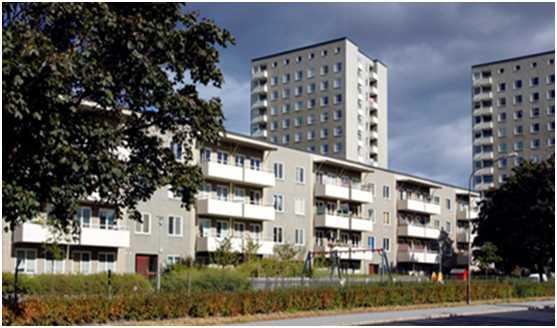 Energy efficient refurbishment of tertiary residential buildings in Valla Torg, Stockholm