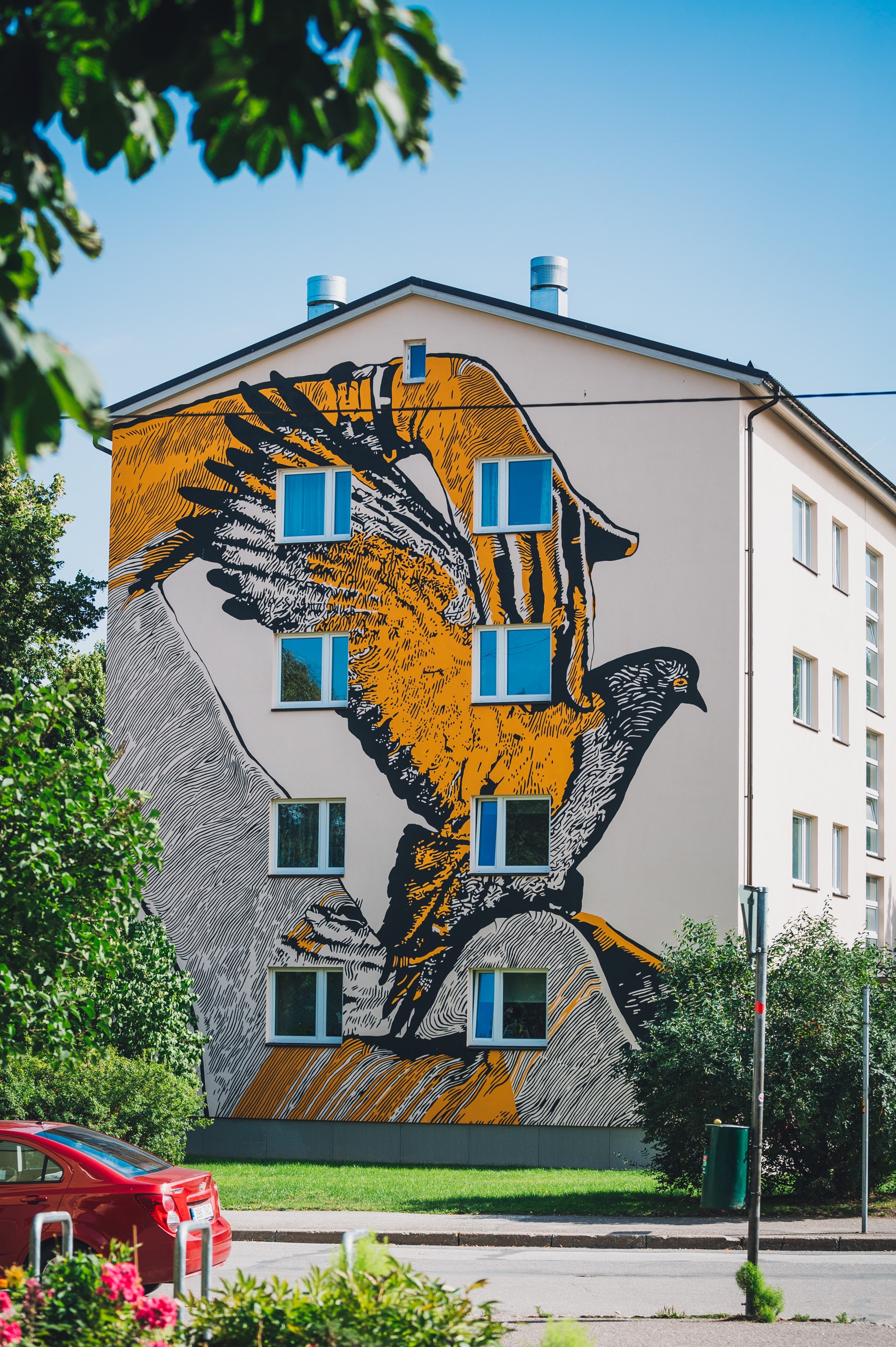 Public Art Gallery on Retrofitted Apartments in Tartu