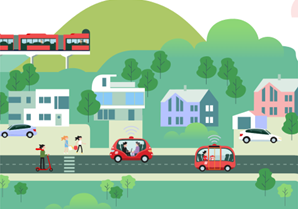 Small Autonomous Cars as Part of Public Transport in Suburbs